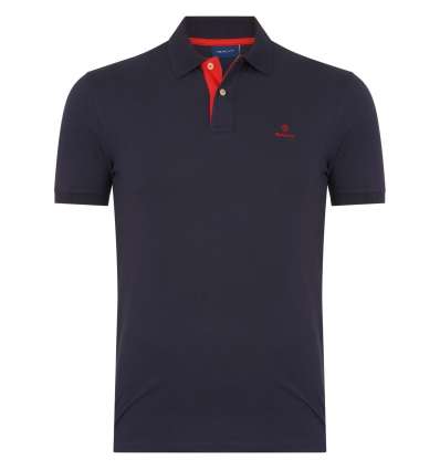 GANT uomo maglia polo blu con contrasti 2052003 433 EVENING BLUE