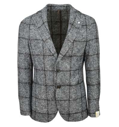 L.B.M. 1911 uomo giacca blazer madras grigio 2819 05215/1 Regular