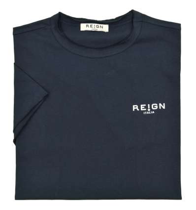 REIGN uomo maglia T-shirt blu 17011276 DYLAN LICI BLU