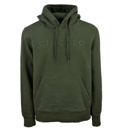 CIRCOLO 1901 uomo maglia felpa con cappuccio verde CN3164 158TO