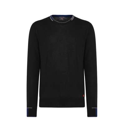 PEUTEREY uomo MARLON 01 NER maglia pullover slim misto lana nero