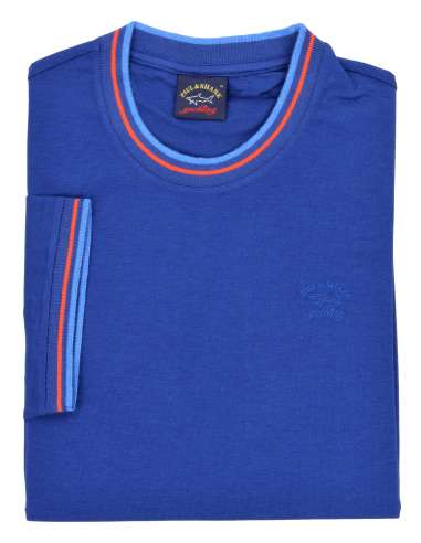 PAUL & SHARK uomo maglia T-shirt piqué blu 21411004 053