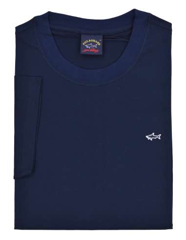 PAUL & SHARK uomo maglia T-shirt tinta unita blu C0P1092 013