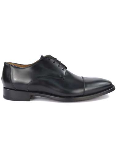 J.J. ITALIAN LUXURY ARTCRAFT uomo scarpa derby pelle nero B3 BIS