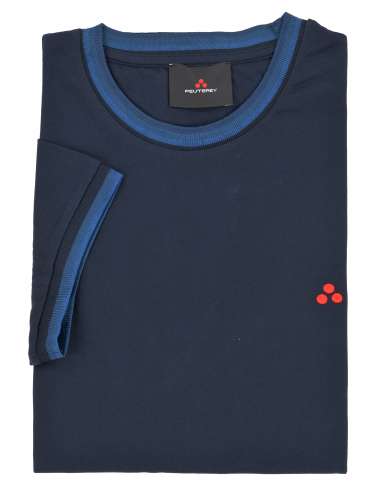 PEUTEREY man ATELES 215 blue basic T-shirt 100% cotton