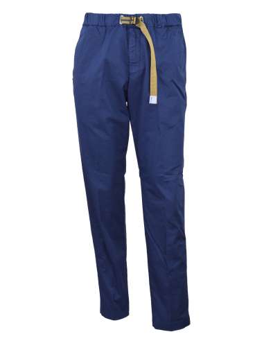 WHITESAND uomo pantalone chino blu con elastico SU66 GREG B03