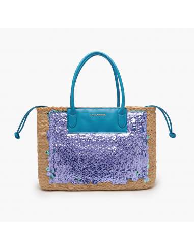 LA CARRIE donna borsa shopping beach celeste 121M-BM-980-RAE SKY