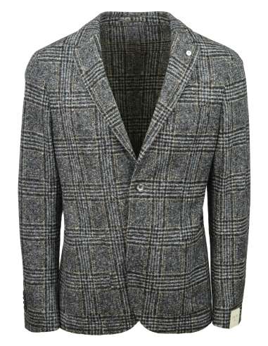 L.B.M. 1911 uomo giacca blazer pincipe di Galles grigio 2811 25743/1