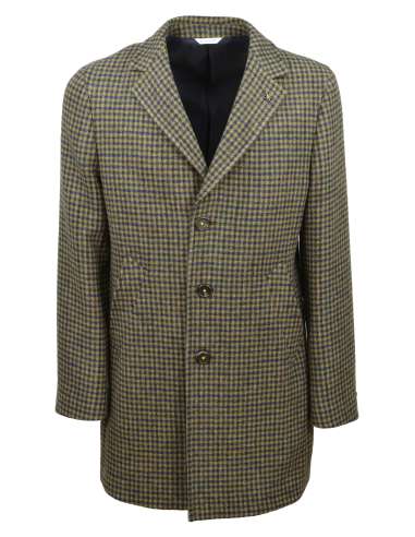 MANUEL RITZ uomo cappotto fantasia check multicolor 3332C4448 38