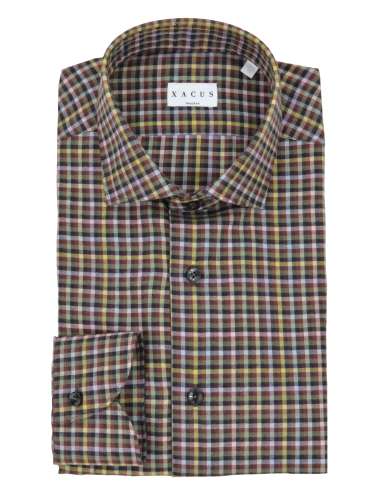 XACUS uomo camicia micro check multicolor tailor 31327.001 558ML