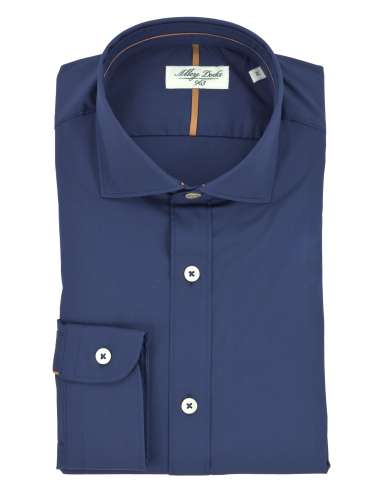 ALLEY DOCKS 963 man classic spread collar shirt AU23W02CA NAVY BLUE