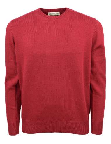 CASHMERE COMPANY man red crewneck sweater IU203711 127