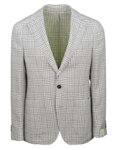 L.B.M. 1911 uomo giacca blazer monopetto Galles grigio 2672 32028/1