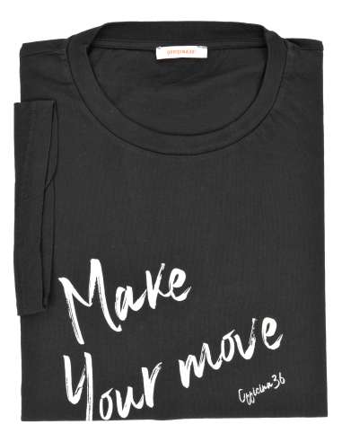 OFFICINA 36 uomo maglia T-shirt stampa nero CUMH488 NERO