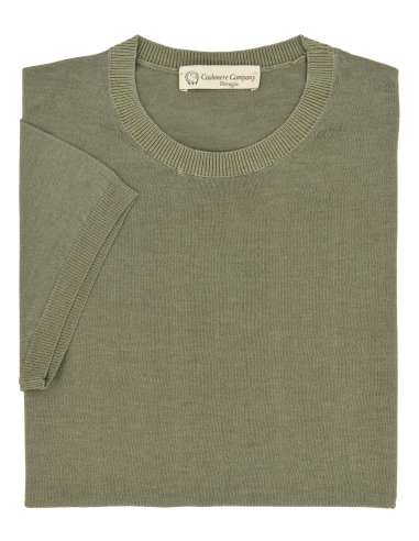 CASHMERE COMPANY uomo T-shirt a maglia verde EU203524 827