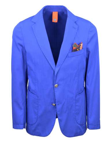 BHARNABA uomo giacca blazer monopetto blu royal TRAIGUEN R7002