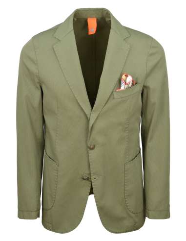 BHARNABA uomo giacca blazer monopetto verde militare TRAIGUEN R7002