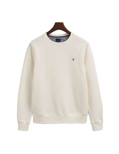 GANT uomo maglia girocollo felpa bianco REGULAR 2046072 113 EGGSHELL