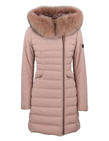 PEUTEREY woman SERIOLA ML 04 FUR 458 pink slim parka down jacket