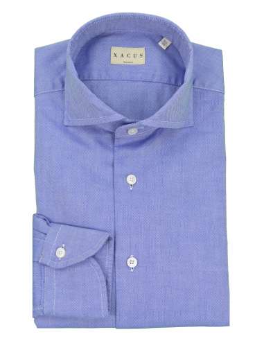 XACUS man blue oxford shirt tailor fit 51164.003 721ML WASHED SHIRT