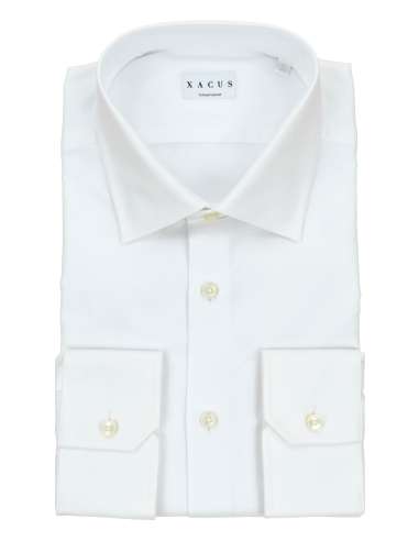 XACUS uomo camicia oxford bianco evolution fit 51164.001 331ML CLASSIC