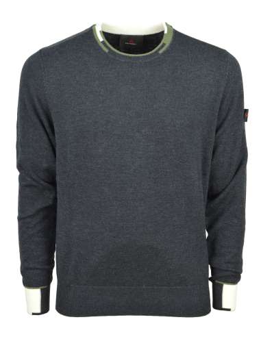 PEUTEREY uomo MARLON 02 799 maglia pullover slim fit misto lana grigio