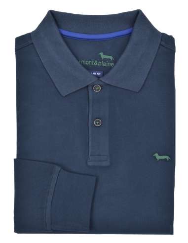 HARMONT & BLAINE uomo maglia polo blu navy REGULAR LRK358 021109 801