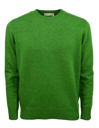 CASHMERE COMPANY uomo maglia girocollo in lana verde IU204711 124