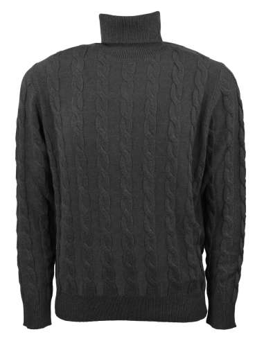 CASHMERE COMPANY uomo maglia dolcevita trecce nero IU204715 99