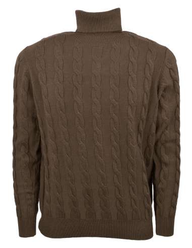 Maglia dolcevita uomo Misto Cashmere Beige Medio