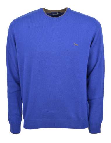 HARMONT & BLAINE uomo maglia paricollo blu HRK007 030187 805