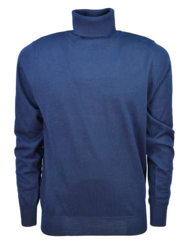 CASHMERE COMPANY uomo maglia dolcevita lana merinos blu IU204707 239