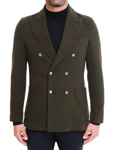 CIRCOLO 1901 man green double breasted blazer jacket CN4008 886