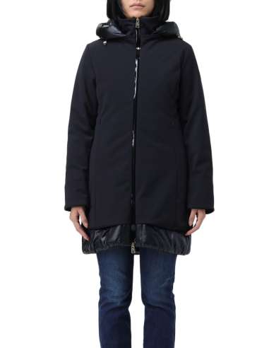 PEOPLE OF SHIBUYA donna parka stretch liscio nero EMI PM862 999