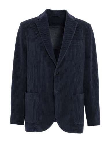 CIRCOLO 1901 man navy blue corduroy blazer jacket CN4040 007