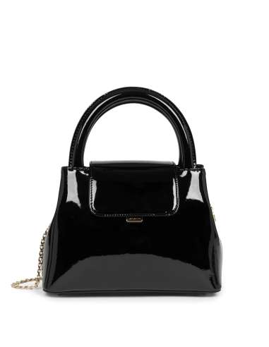 LANCASTER donna borsa vernice nero CARLA VERNIS 480-019-NOIR-VERNIS