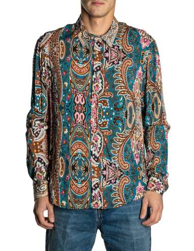 OFFICINA 36 man multicolor paisley viscose shirt CAMICIA 3212 VLAD