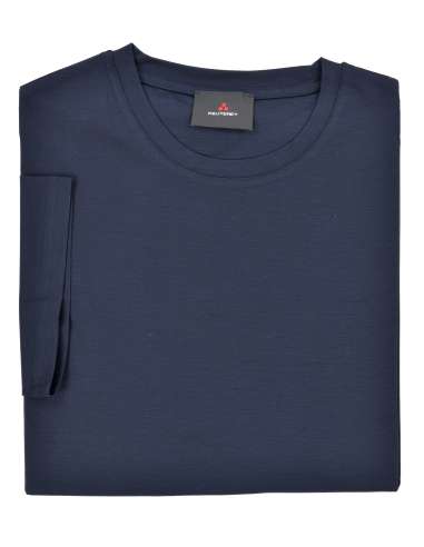 PEUTEREY man CLEATS MER 215 blue stretch T-shirt 100% cotton