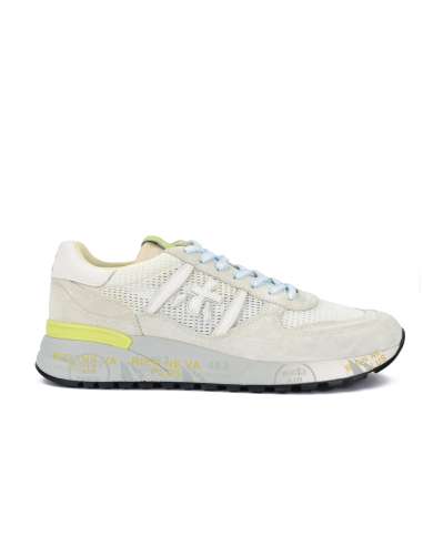 PREMIATA man LANDECK 6629 white leather and mesh fabric sneakers