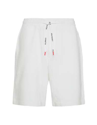 PEUTEREY uomo THURSO 730 bermuda pantaloncino ricamo PLURALS bianco