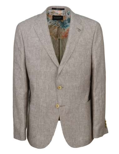 DIGEL man brown linen blazer jacket EDWARD 1140224 34