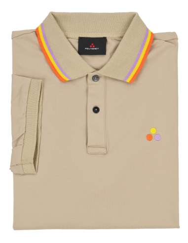 PEUTEREY uomo PRIZZI 01 859 maglia polo beige in tessuto stretch