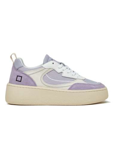 D.A.T.E. donna STEP FLOOR DRAGON LILAC scarpa sneakers pelle lilla