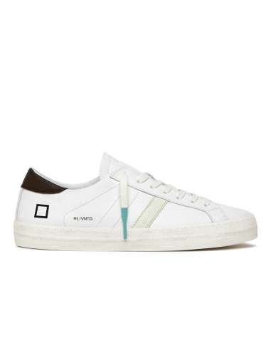 D.A.T.E. man HILL LOW VINTAGE CALF WHITE-T.MORO white leather sneakers