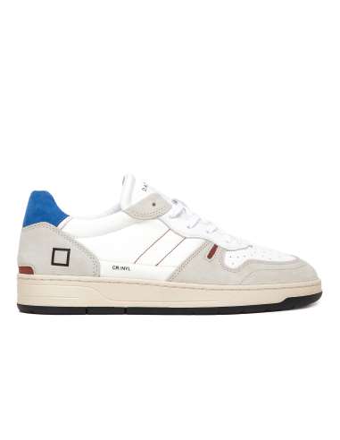 D.A.T.E. uomo COURT 2.0 NYLON WHITE-BLUETTE scarpa sneakers bianco