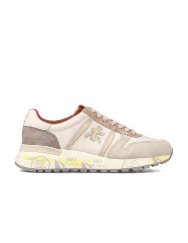 PREMIATA uomo LANDER 6633 scarpa sneakers pelle e tessuto grigio