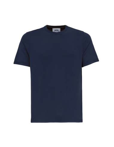 ALPHA STUDIO uomo maglia T-shirt blu ICE COTTON AU-5330C 1217