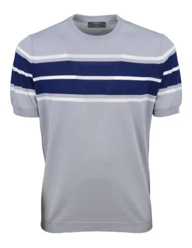 FERRANTE uomo maglia T-shirt tricot fascia blu celeste 51U29114 082