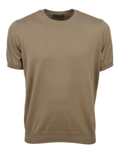 FERRANTE man basic brown tricot T-shirt 100% cotton 51G23141 480