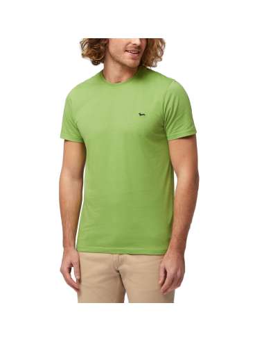 HARMONT & BLAINE man green basic T-shirt NARROW FIT INL001 021223 600